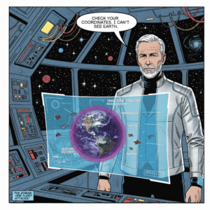 Dr Erwin looking at coordinates in space